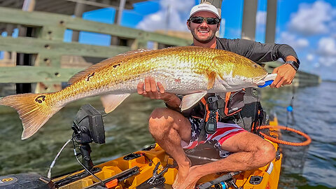 Kayak Fishing for Bull Redfish | BONUS SHARK