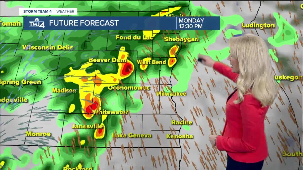 Strong to severe storms possible Monday