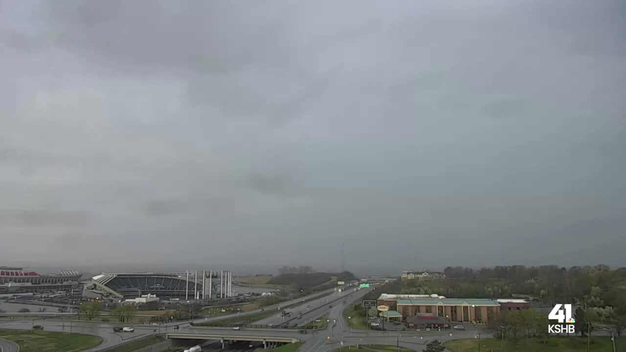 TIME LAPSE: Storms roll through Kansas City Monday morning