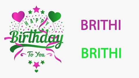 Happy Birthday to Brithi - Hindi Birthday Wish From Birthday Bash