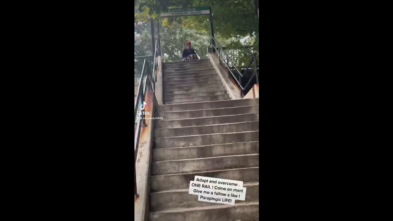 3 flights of stairs paralyzed 🤷‍♂️. Live clip! Just trying to inspire other with disabilities