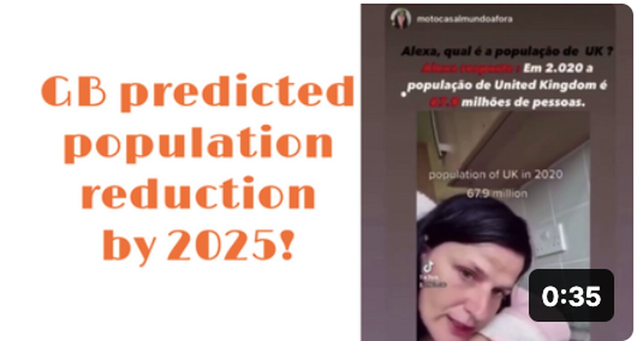 GB predicted population reduction by 2025!