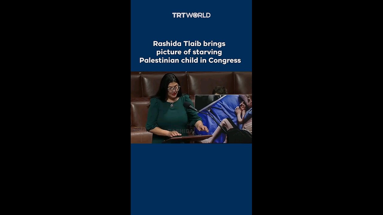 Rachida Toulaib bring pictures of starving children of Gaza to Congress