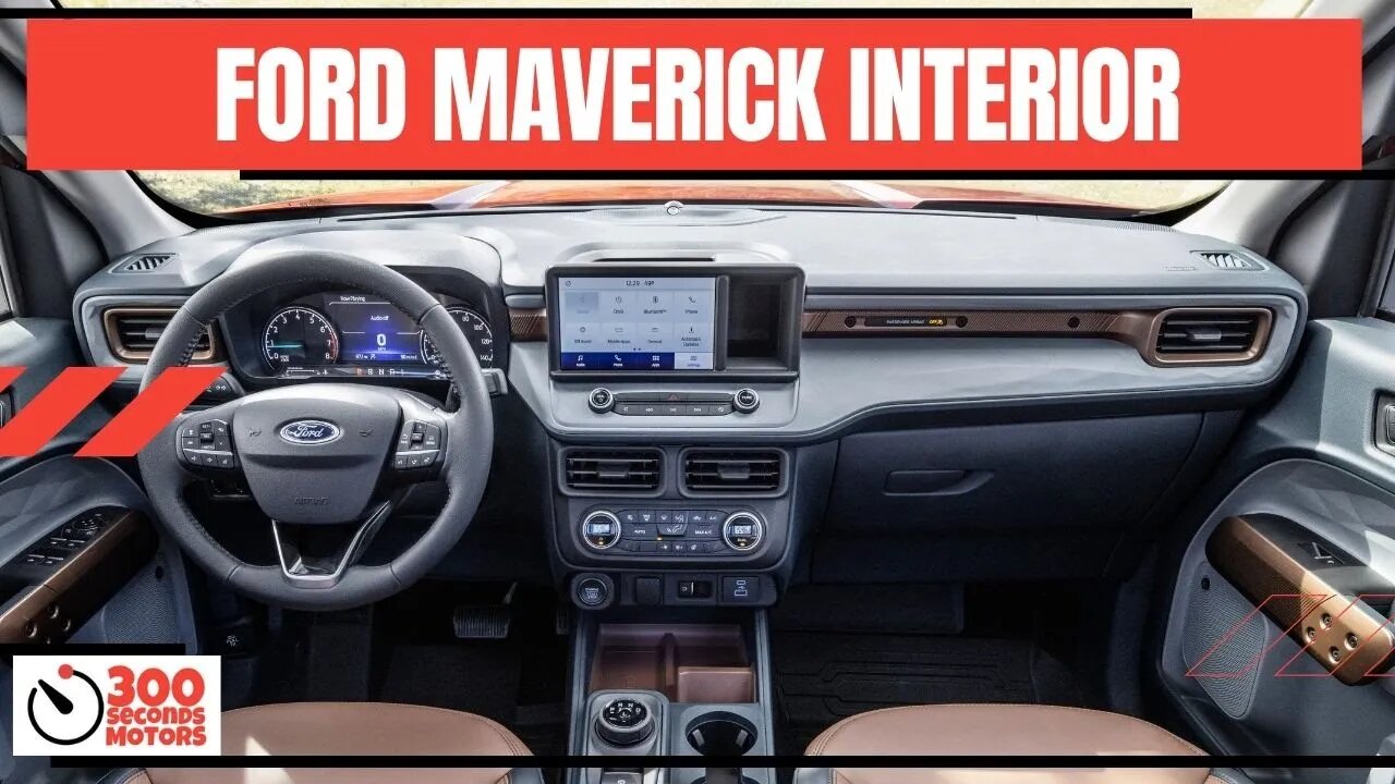 ALL NEW 2022 FORD MAVERICK Interior - 40 mpg city, seats five and starts under $20k