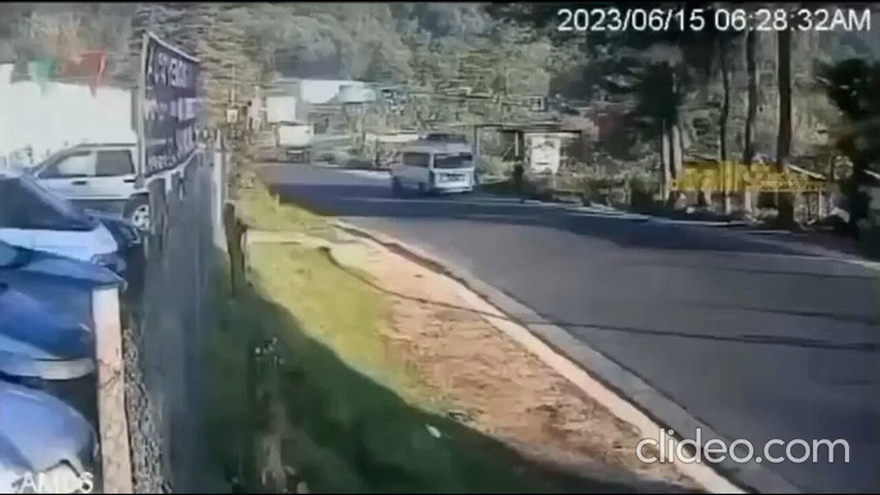 Man run over by a car jumps up and walks away as if nothing happen