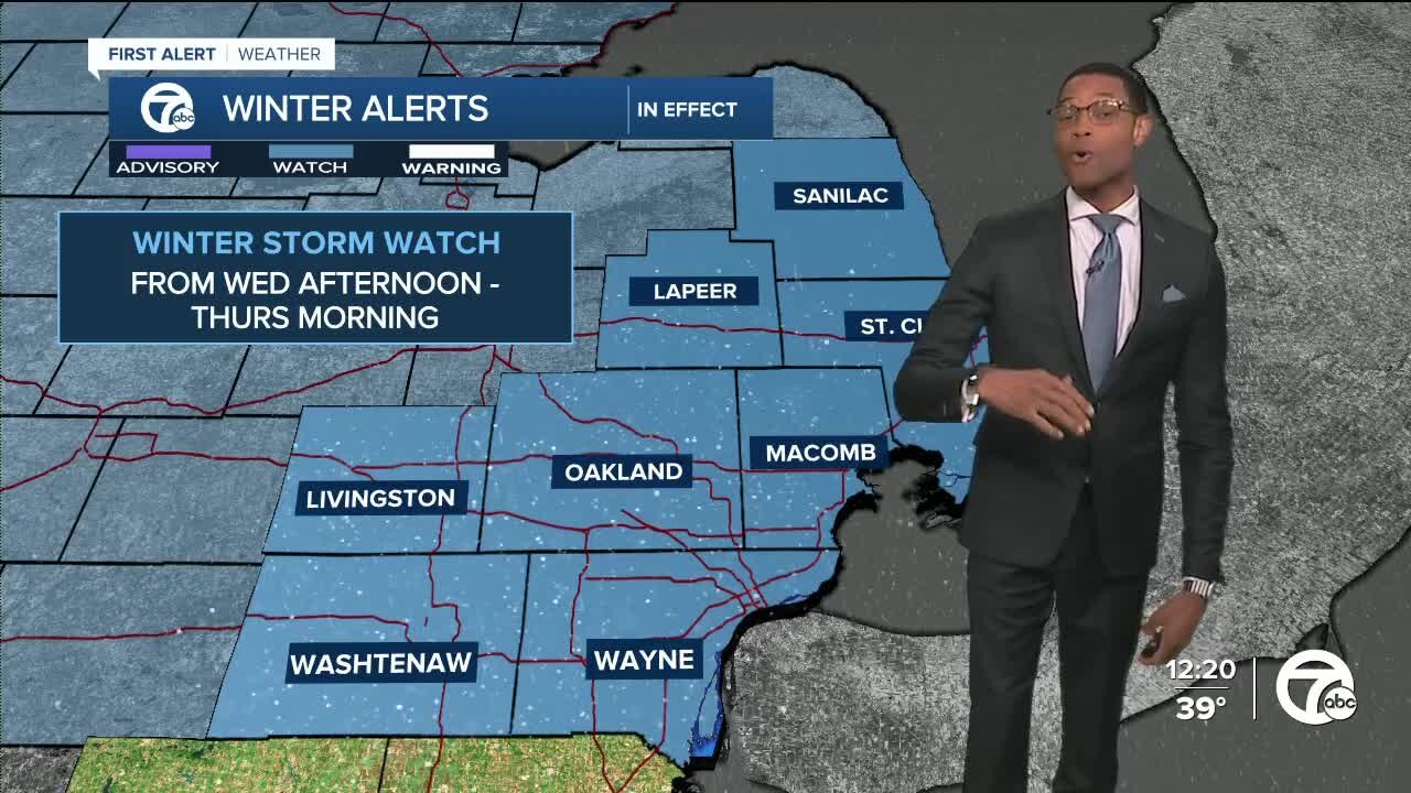 Winter storm closing in on Metro Detroit