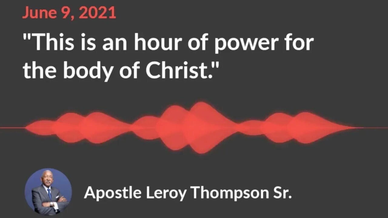 "This is an hour of power for the body of Christ." - Apostle Leroy Thompson Sr. #ApostleDropIn