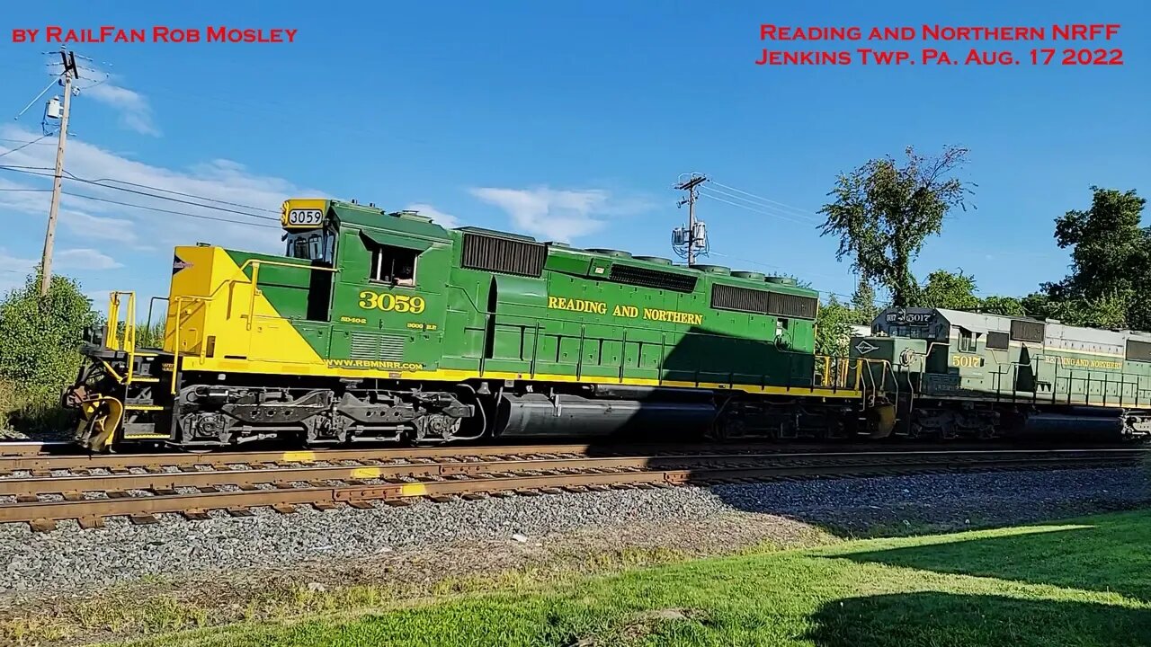 SEVEN LOCOMOTIVES !! Reading and Northern NRFF at Jenkins Twp. Pa. Aug. 17 2022 #NRFF #RailFanRob