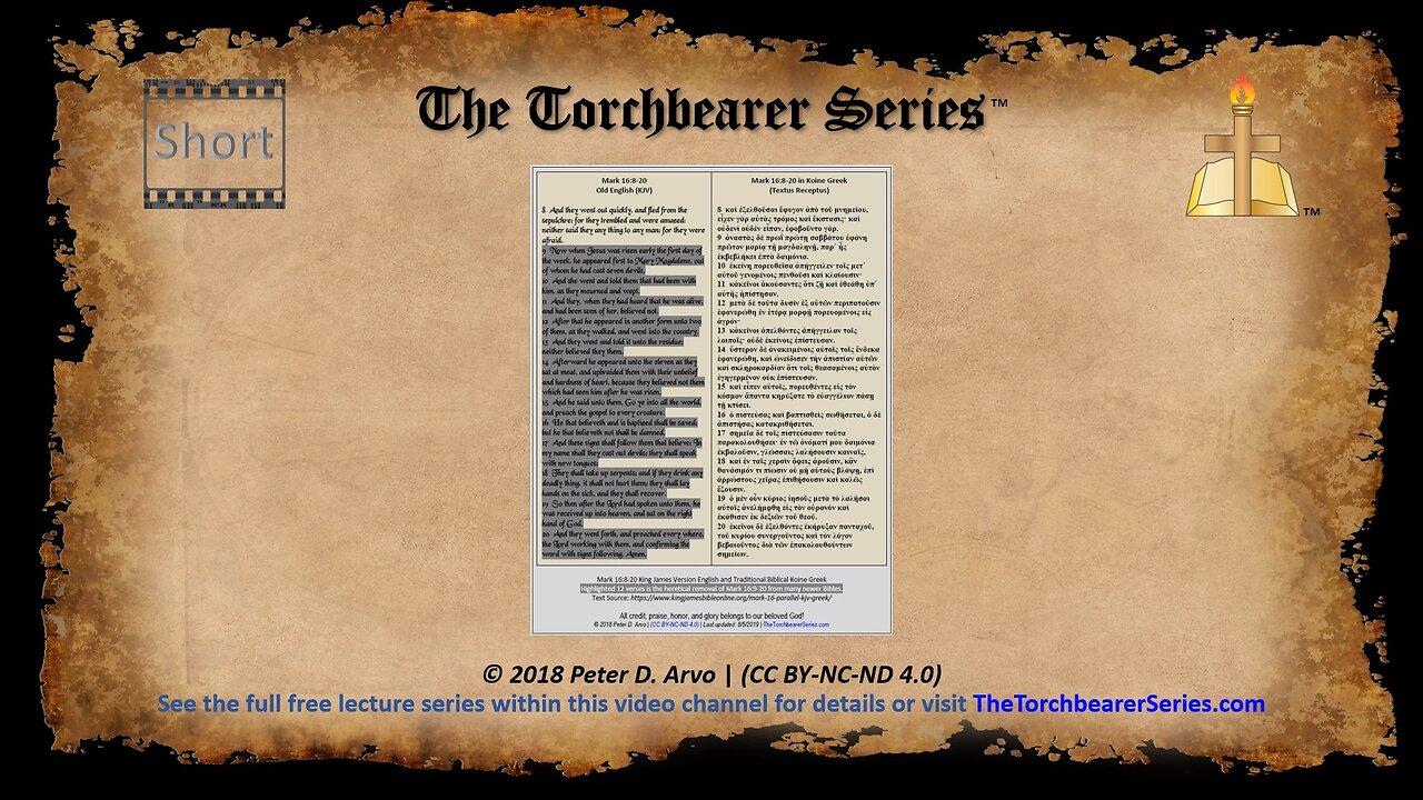 Short PB - Heretical Removal Mark 16 9-20 from Modern Bibles