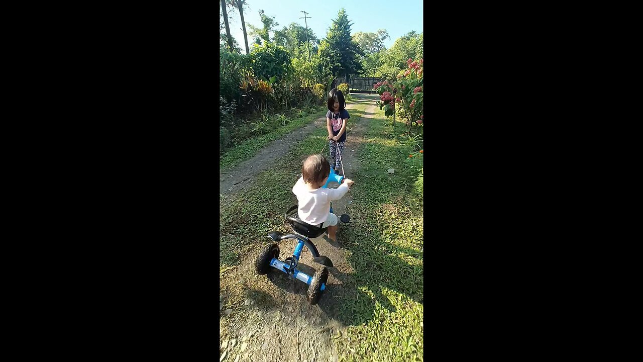 Gracy playing with Marvin