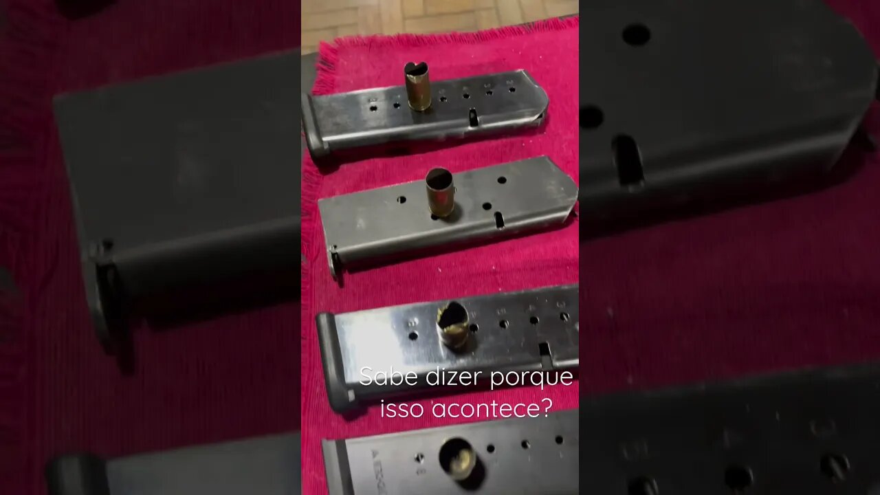 45 ACP último tiro do carregador tem o estojo mordido. Sabe dizer porque?