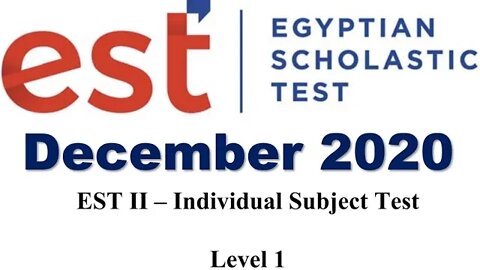 est 2 Math Level 1 December 2020