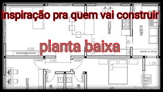 planta baixa com sala e cosinha com dois quartos uma suíte