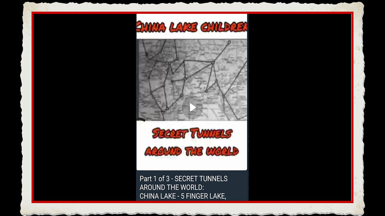 PART 1 of 3 CHINA LAKE - 5 FINGER LAKE - D.U.M.B.S SECRET TUNNELS in USA