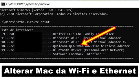 Como alterar o MAC da Wi Fi e Ethernet