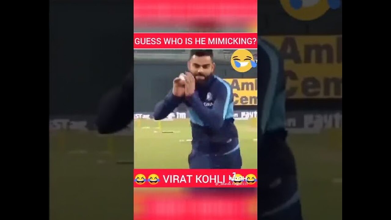 Virat Kohli/ guess who is mimicking? Cricket funny video