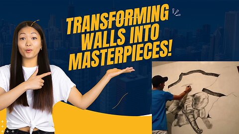 Transforming walls into masterpieces! 😲