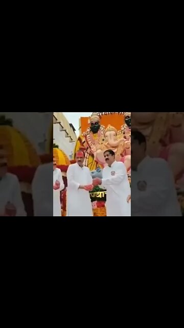 Ajit Pawar from Ganpati Visarjan | शिस्तीचे अजितदादा गुलाल लावून घेतात तेव्हा... | #shorts