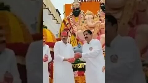 Ajit Pawar from Ganpati Visarjan | शिस्तीचे अजितदादा गुलाल लावून घेतात तेव्हा... | #shorts