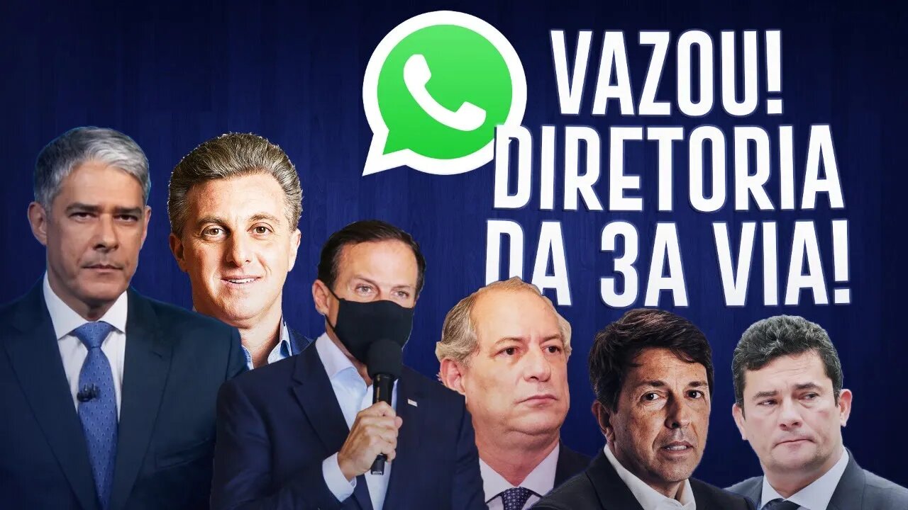 VAZOU! “Diretoria da Terceira Via” Grupo do Zap com Huck, Moro, Ciro, Doria & Amoedo!