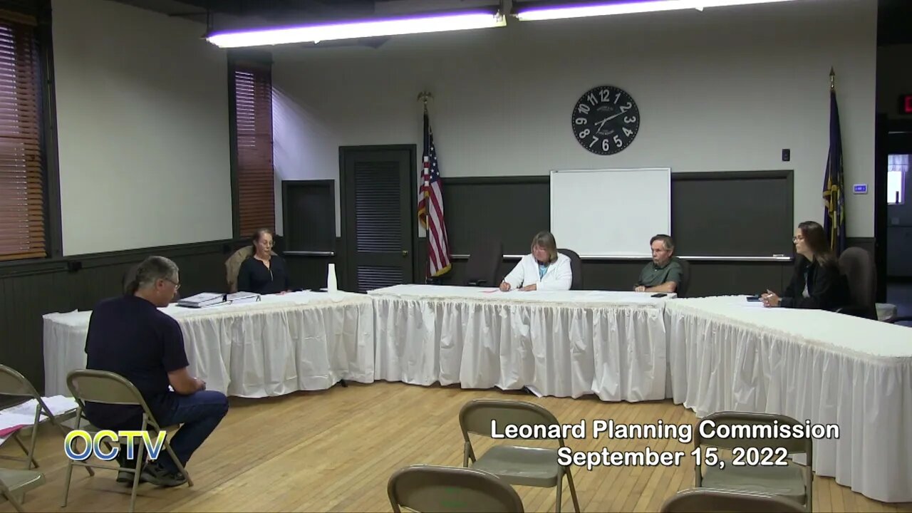 Village of Leonard Planning Commission 9/15/22