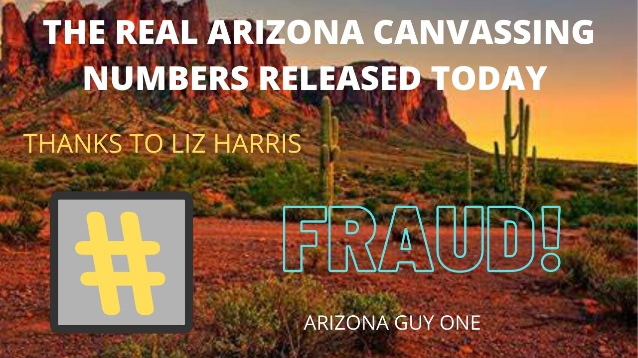 ARIZONA REAL CANVASSING NUMBERS OUT TODAY