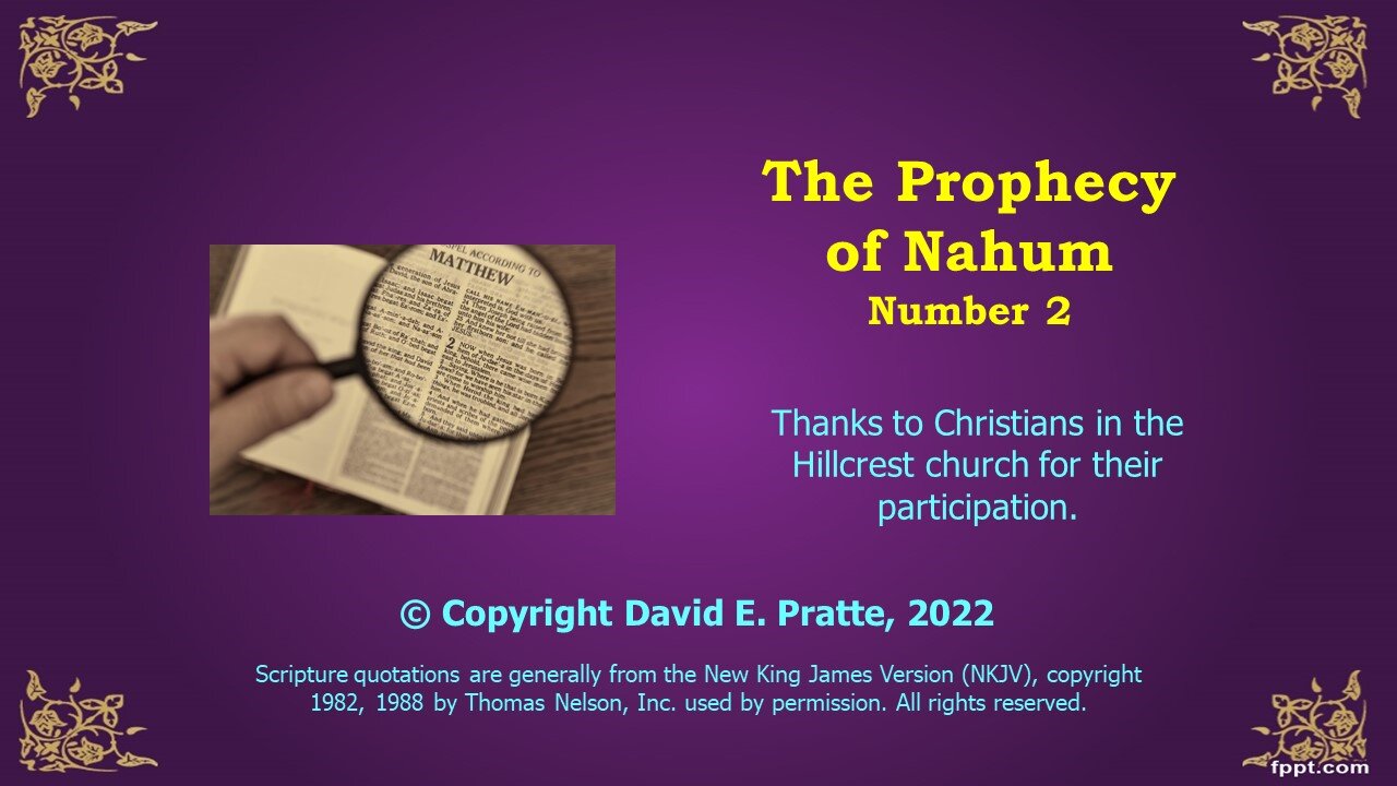Video Bible Study: Nahum #2
