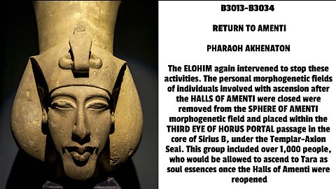 The ELOHIM again intervened to stop these activities. The personal morphogenetic fields of individua