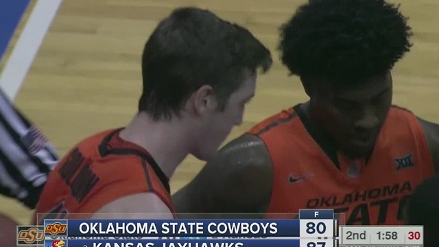 #2 Kansas beats Oklahoma State, 87-80