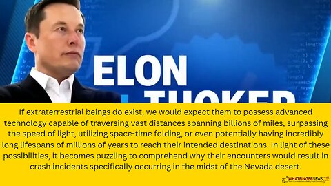 If extraterrestrial beings do exist, we would expect them to possess advanced technology capable