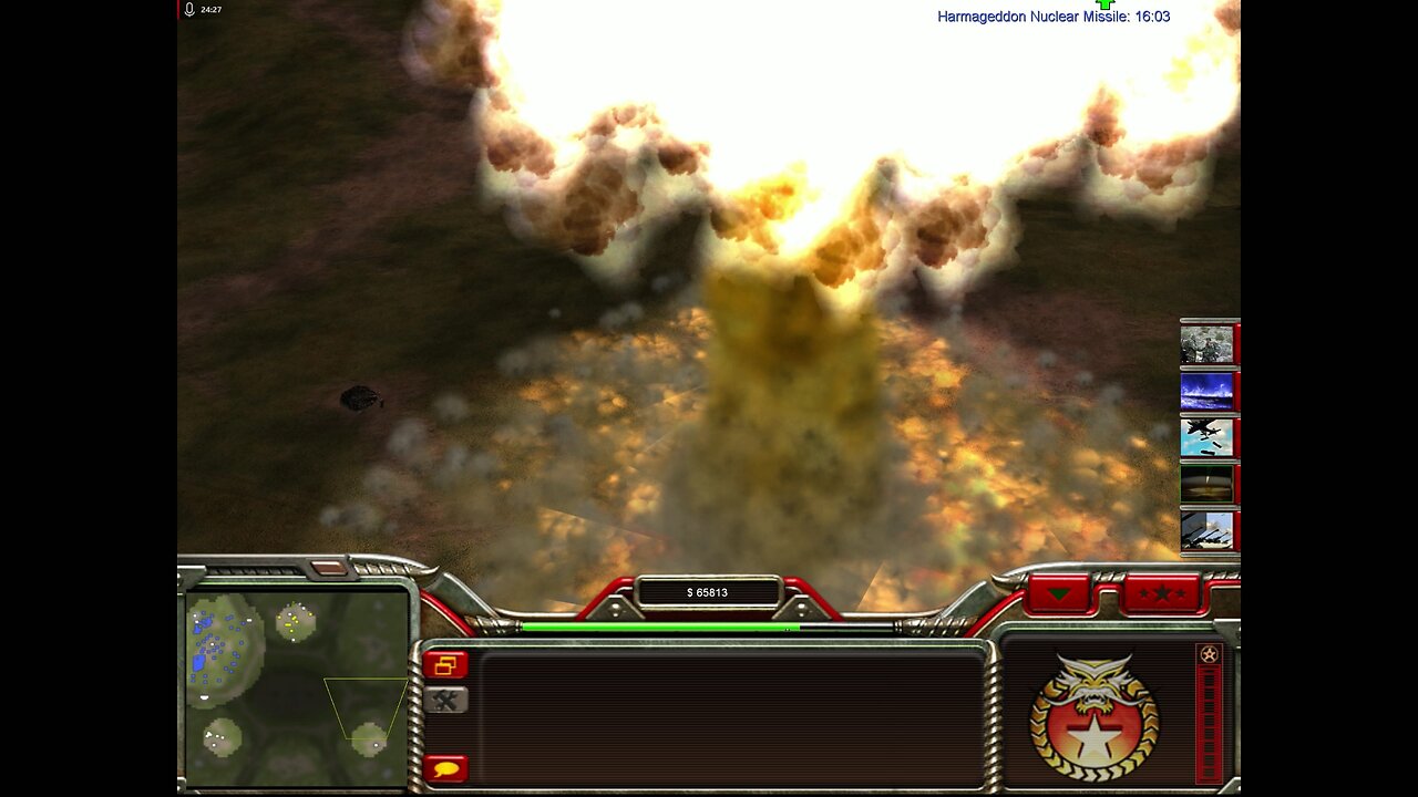 Command and Conquer: Generals Zero Hour- Destructive Forces Mod- Biggest Nuke Ever- With Commentary