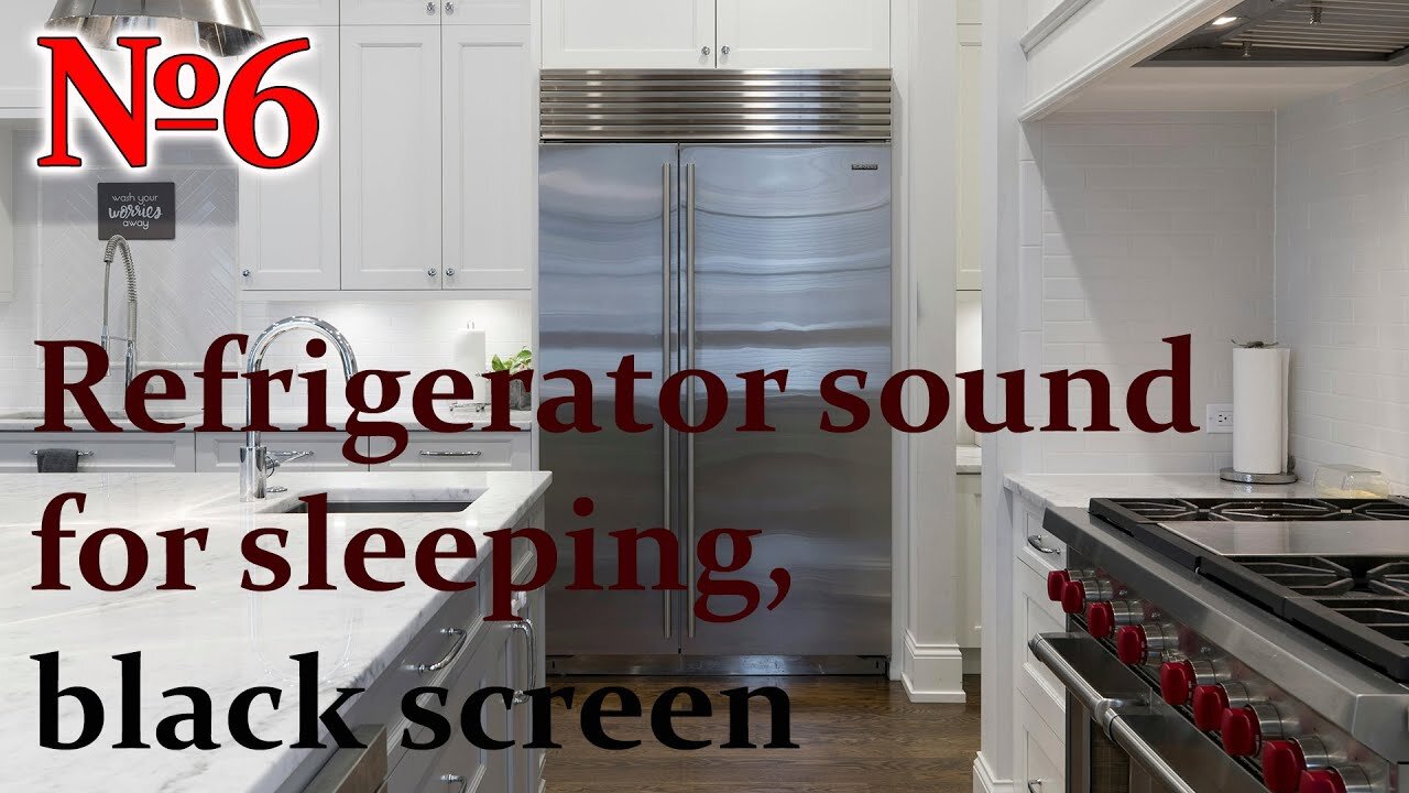 Refrigerator sound for sleeping, black screen №6