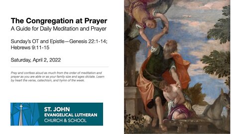 Sunday’s OT and Epistle—Genesis 22:1-14; Hebrews 9:11-15