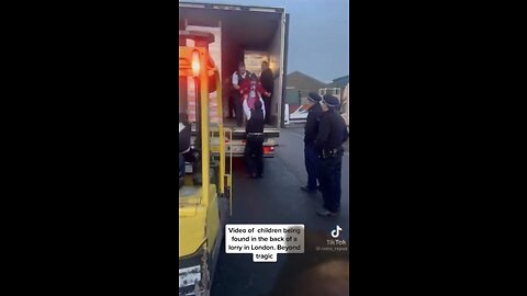 Children found inside a shipping container in London