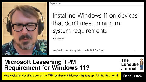 Microsoft Lessening TPM Requirement for Windows 11?