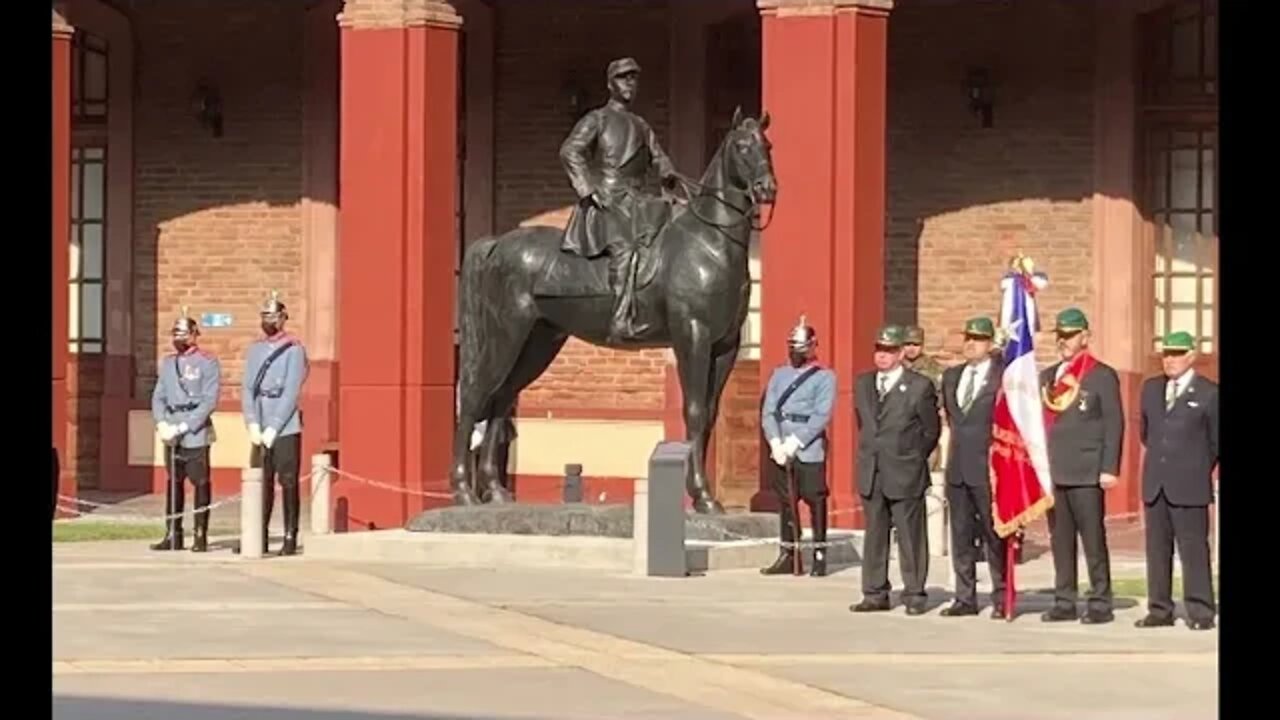 Presentación de estatua del General Baquedano Restaurada, ahora en el Museo de Historia Militar.