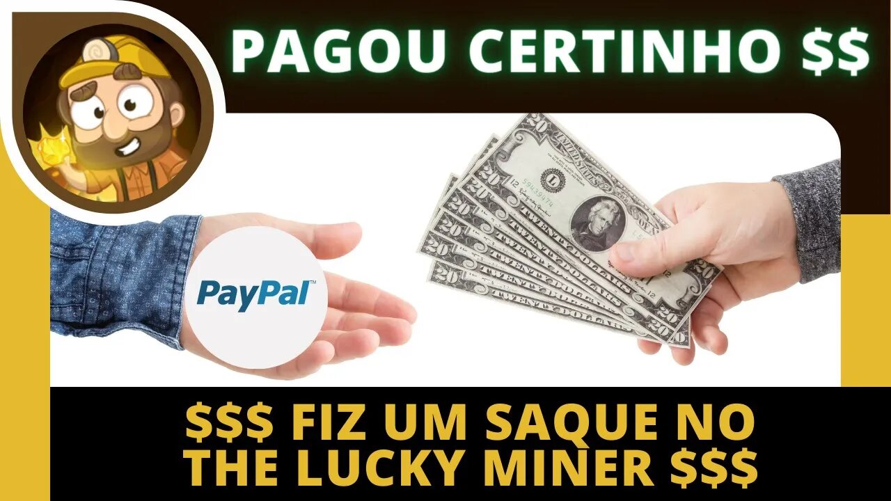 PAGOU!!! THE LUCKY MINER pagou meu saque - Fiz apenas para demonstrar (APP)