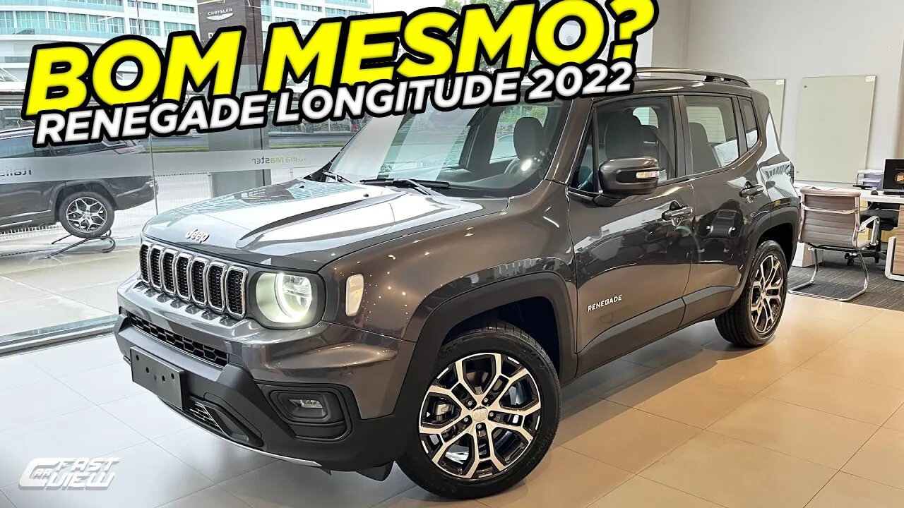 NOVO JEEP RENEGADE LONGITUDE 1.3 TURBO FLEX 2022 CINZA GRANITE EM DETALHES