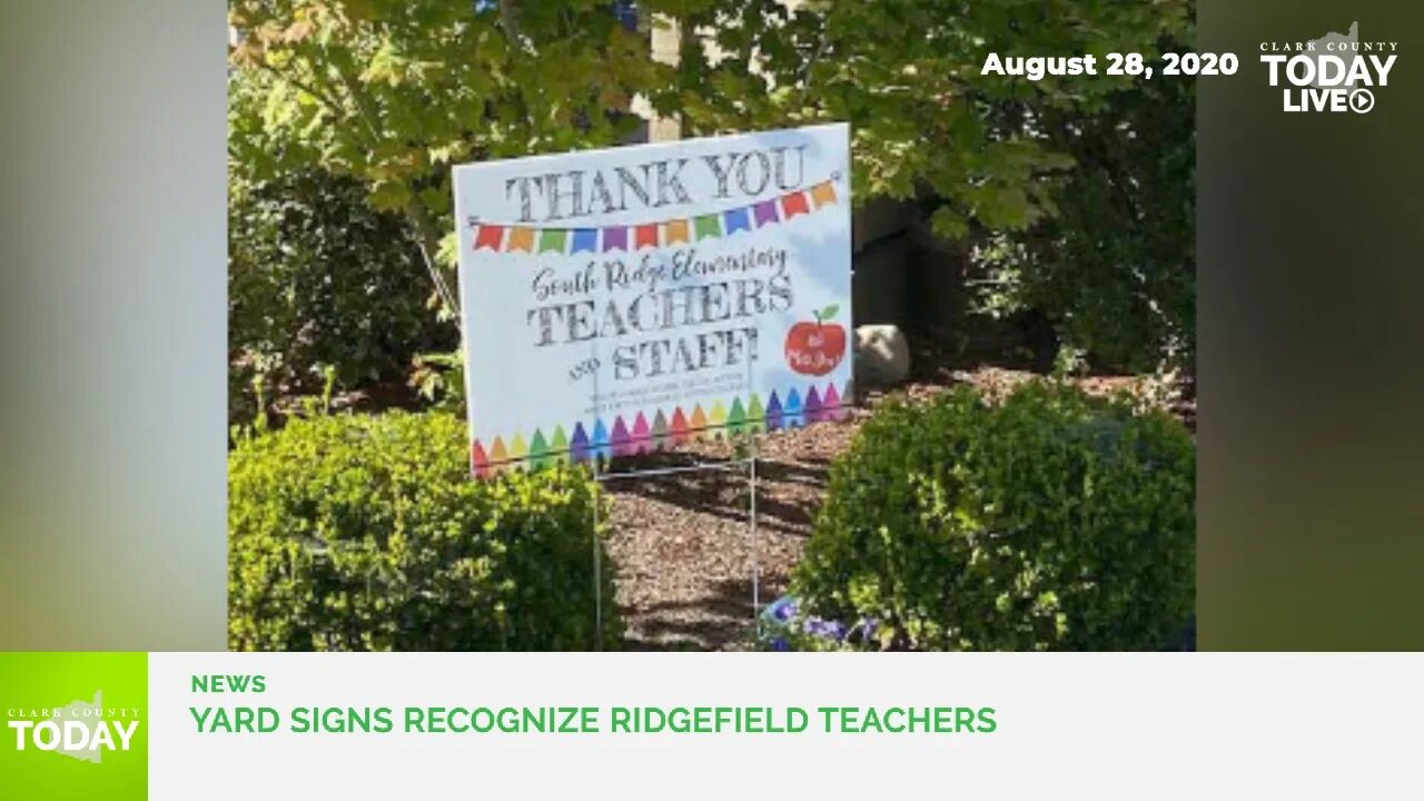 Yard signs recognize Ridgefield teachers