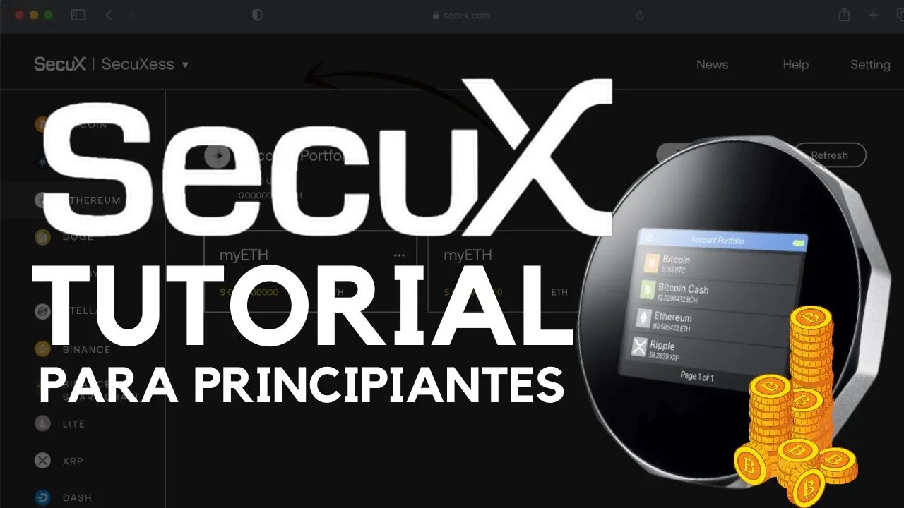 🇹🇼 WALLET SecuX TUTORIAL desde CERO: Cómo guardar, enviar y recibir CRIPTOMONEDAS - Guía en Español