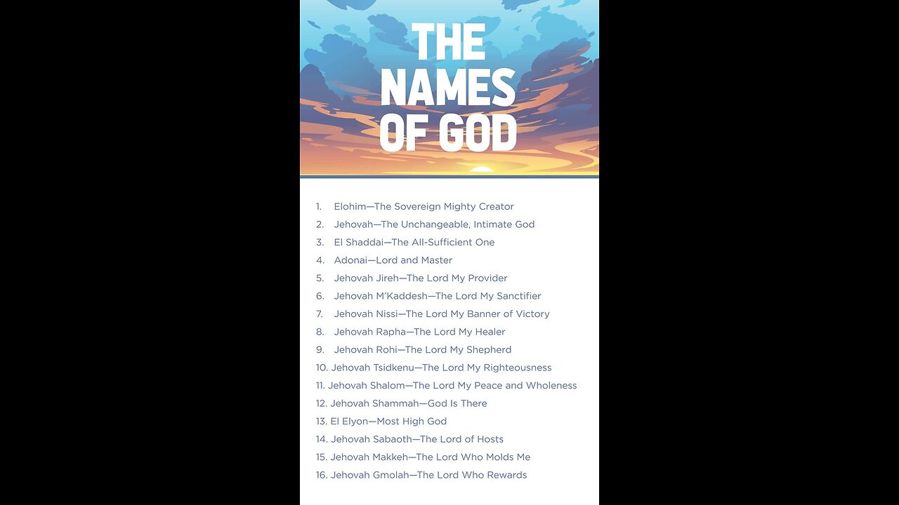 One Pilgrim's Musings - Names/Attributes of GOD series - YAHWEH