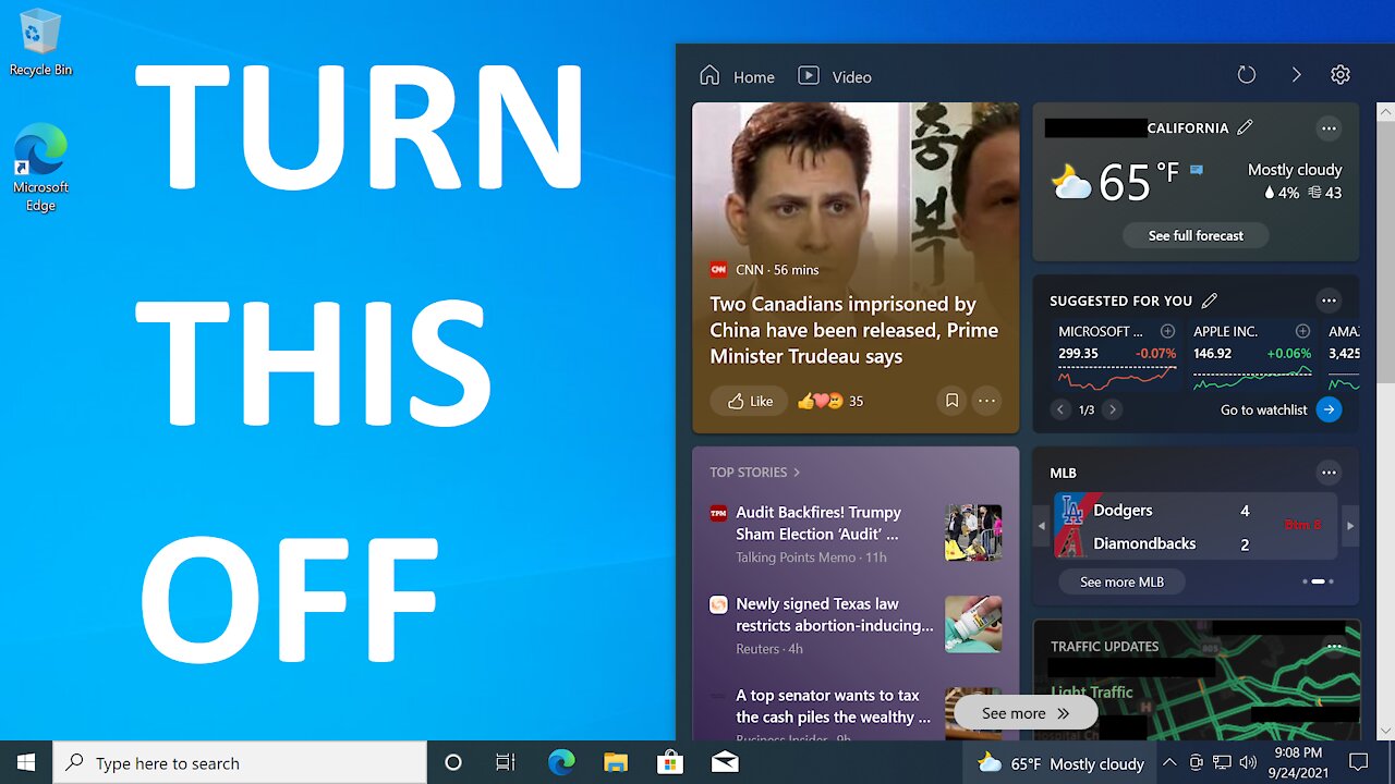 How to Turn Off News and Interests in Windows 10