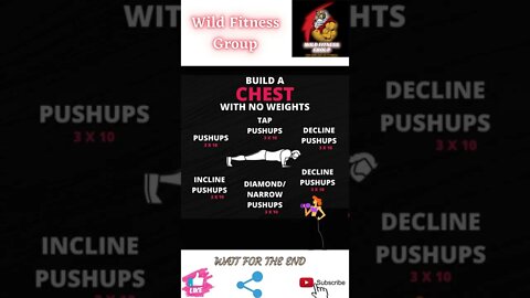 🔥Build a chest with no weights🔥#shorts🔥#wildfitnessgroup🔥16 April 2022🔥