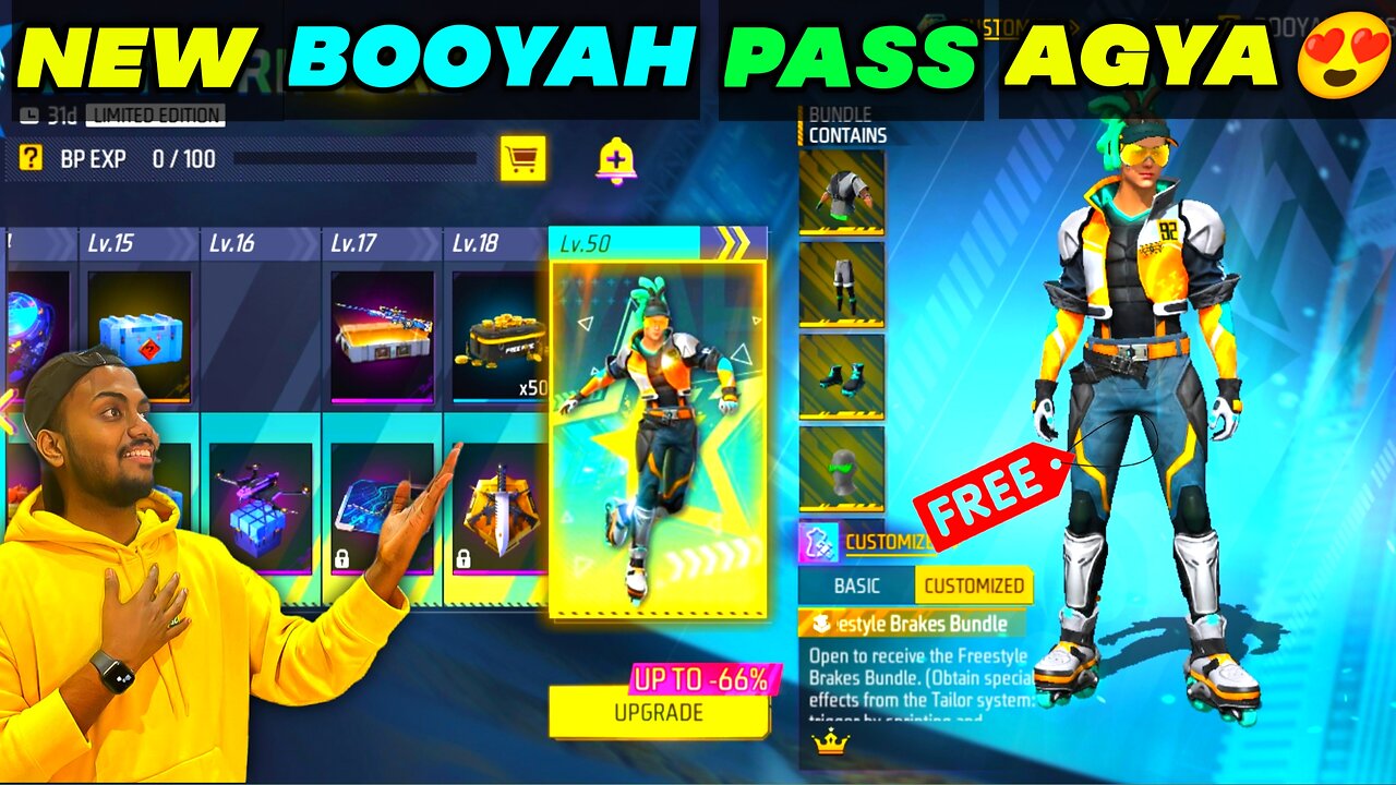 MAY BOOYAH PASS FREE FIRE 2023😍 | SEASON 5 BOOYAH PASS FREE FIRE FULL REVIEW| @botsanju2470 ​