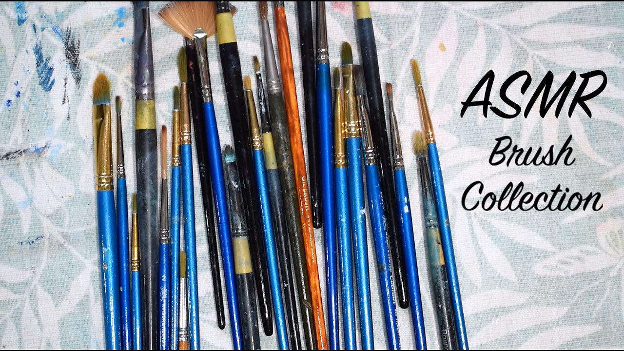 ASMR Brush sounds | Fabric scratching & Clinking | Artist Brush Collection (No Talking)