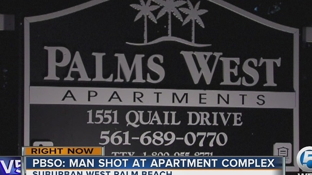 PBSO: Man shot at apartment complex in suburban West Palm Beach