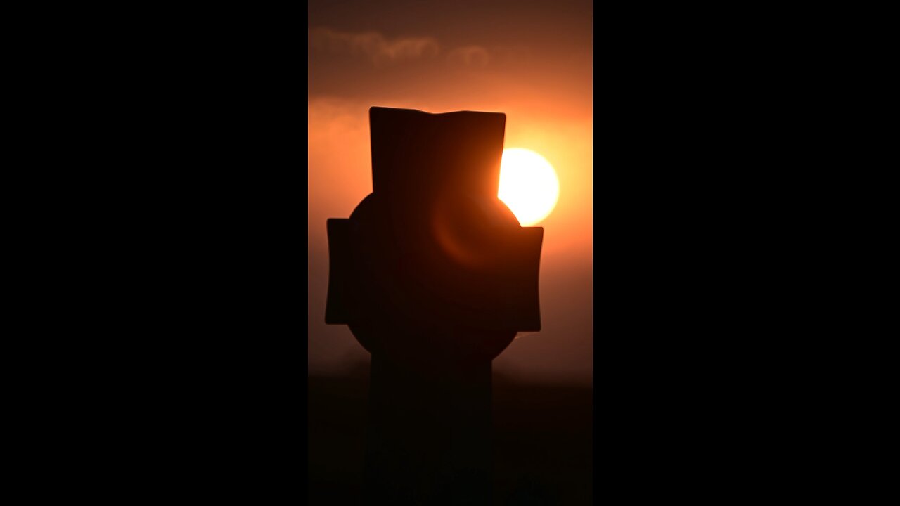 I’m not good with words. Sun rises behind Cross.