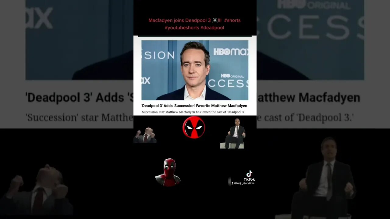 Macfadyen joins Deadpool 3 ⚔!!! #shorts #youtubeshorts #deadpool