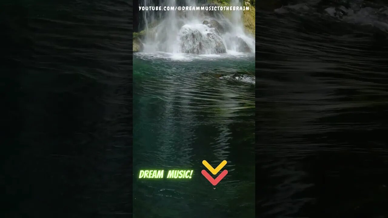 Relaxing Rain Sound while Looking at a Waterfall #flowingwatersound #Relaxation #short #shorts