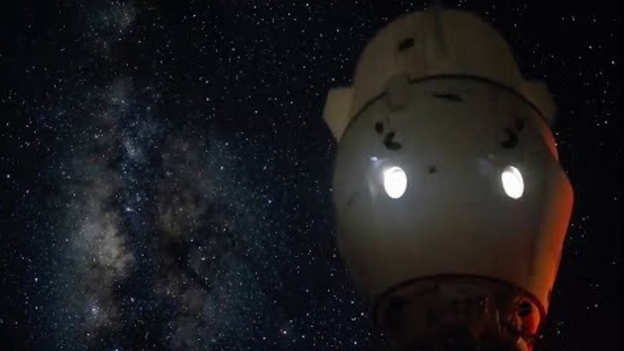 SpaceX Dragon and the Milky Way seen from ISS in stunning time lapse